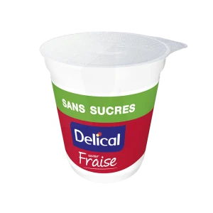 Delical Crème Hp Hc Sans Sucres Nutriment Fraise Façon Pâtissière 4pots/200g