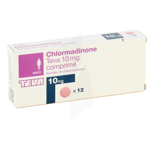 Chlormadinone Teva 10 Mg, Comprimé