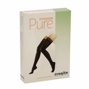 Dynaven Pure 2 Chaussette Semi-opaque Pied Ouvert Beige N - Large