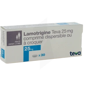 Lamotrigine Teva 25 Mg, Comprimé Dispersible Ou à Croquer