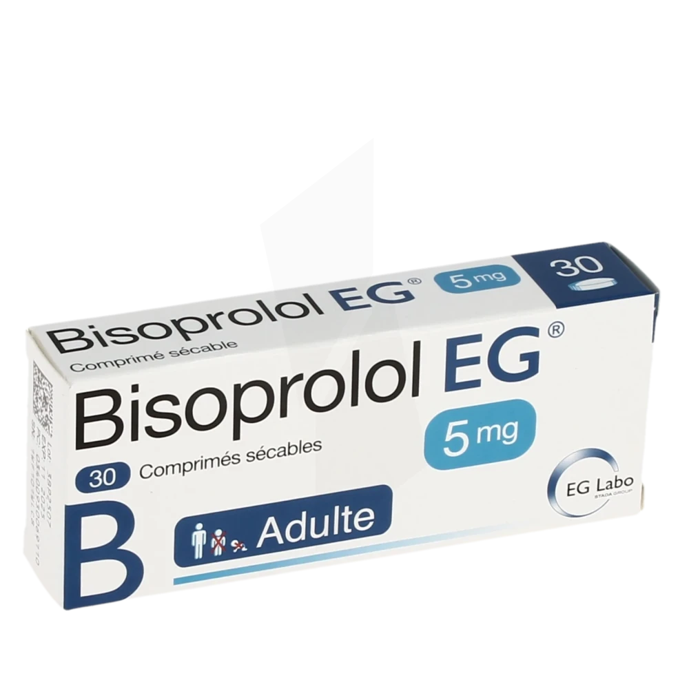 Bisoprolol Eg 5 Mg, Comprimé Sécable