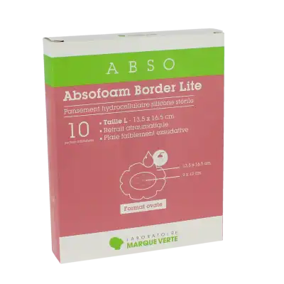Absofoam Border Lite Pans Hydrocellulaire Ovale 13,5x16,5cm B/10 à ALES