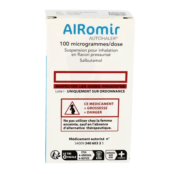 Airomir Autohaler 100 Microgrammes/dose, Suspension Pour Inhalation En Flacon Pressurisé