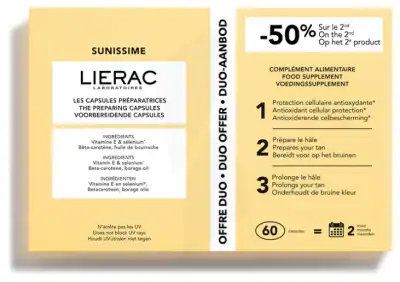 Liérac Sunissime Duo Caps Préparateur Bronzage B/2x30 à LE PIAN MEDOC