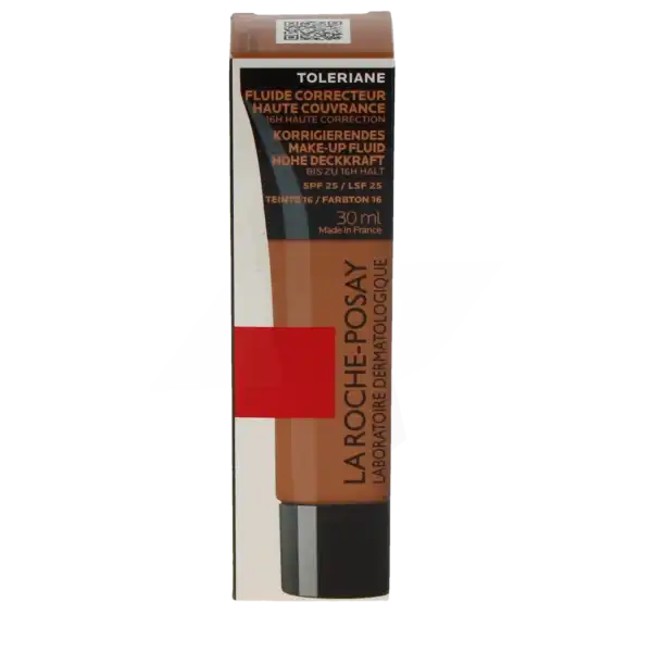 La Roche Posay Toleriane Fluide Correcteur Haute Couvrance 16h Haute Correction Spf25 Teinte N°16 Tube/30ml