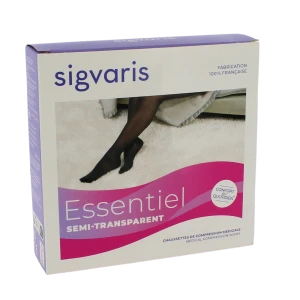 Sigvaris Essentiel Diaphane Semi-transparent Chaussette Classe 2 Femme Dune Normal Xl