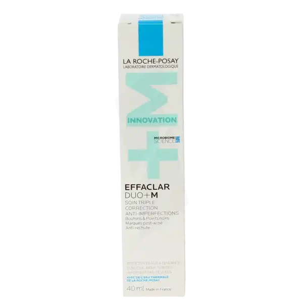 La Roche Posay Effaclar Duo+m Soin Triple Correction Anti-imperfections Boutons & Points Noirs Marques Post-acné Anti-rechute Tube/40ml