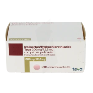Irbesartan Hydrochlorothiazide Teva 300 Mg/12,5 Mg, Comprimé Pelliculé