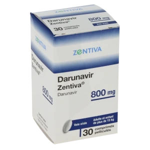 Darunavir Zentiva 800 Mg, Comprimé Pelliculé