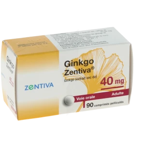 Ginkgo Zentiva 40 Mg, Comprimé Pelliculé