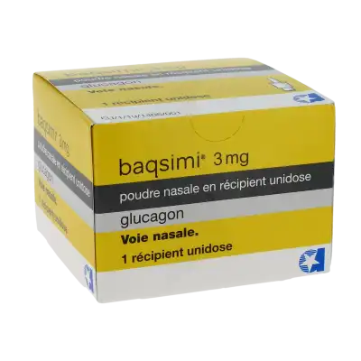 BAQSIMI 3 mg, poudre nasale en récipient unidose