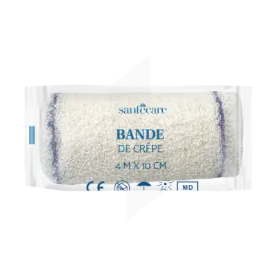 Santecare Bande Crêpe Coton 10cmx4m à MIRAMONT-DE-GUYENNE
