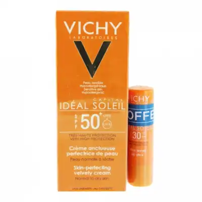 Vichy Idéal Soleil Spf50 Crème Onctueuse Visage T/50ml + Stick Spf30 à Voiron