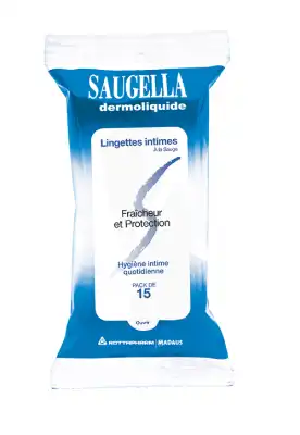 Saugella Lingette Dermoliquide Hygiène Intime Paquet/15 à Le Teich