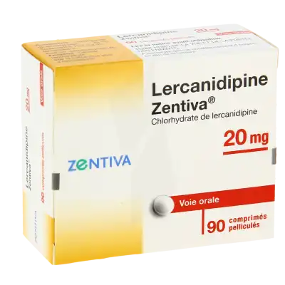 Lercanidipine Zentiva 20 Mg, Comprimé Pelliculé à Casteljaloux