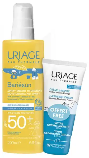 Uriage Bariesun Spf50+ Spray Enfant Hydratant Fl/200ml+crème Lavante