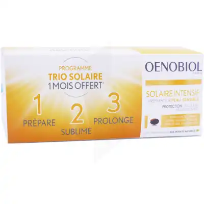 Oenobiol Solaire Intensif Caps Peau Sensible 3pots/30 à SEYNOD