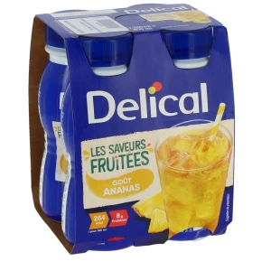 Delical Boisson Fruitee Nutriment Saveur Ananas 4bouteilles/200ml