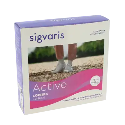 Sigvaris Active Loisirs Chaussette Classe 2 Femme Gris Clair Normal Xl à Trelissac