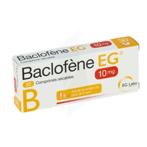 Baclofene Eg 10 Mg, Comprimé Sécable