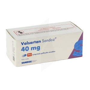 Valsartan Sandoz 40 Mg, Comprimé Pelliculé Sécable