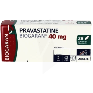 Pravastatine Biogaran 40 Mg, Comprimé Pelliculé