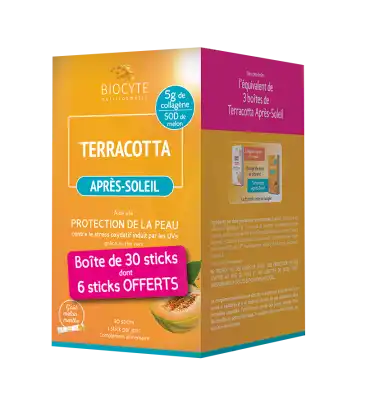 Biocyte Terracotta Après Solaire Solution Buvable 30 Sticks à Bondues
