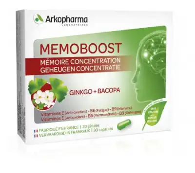 Memoboost Ginkgo + Bacopa Gélules B/30