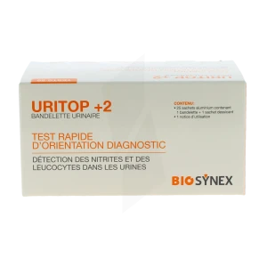 Uritop + 2 Bandelettes Réactive Boîte De 25