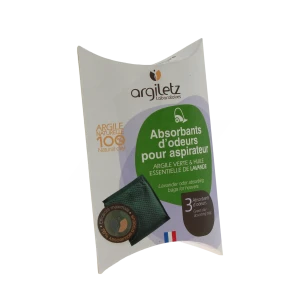 Argiletz Argile En Sachet Lavande Absorbant D'odeur Aspirateur B/12