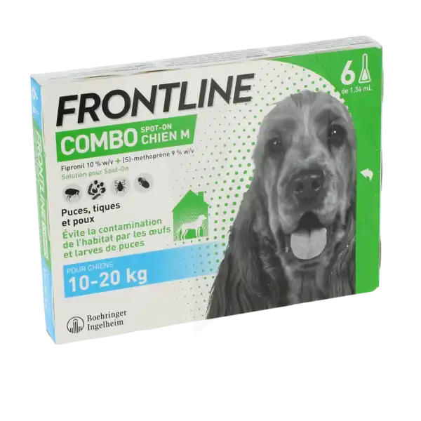 Frontline Combo 134,00 Mg / 120,60 Mg Solution Pour Spot-on Pour Chien M, Solution Pour Spot-on