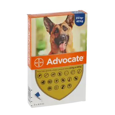 Advocate 400 Mg + 100 Mg Solution Pour Spot-on Pour Tres Grands Chiens, Solution Pour Spot-on à Abbeville