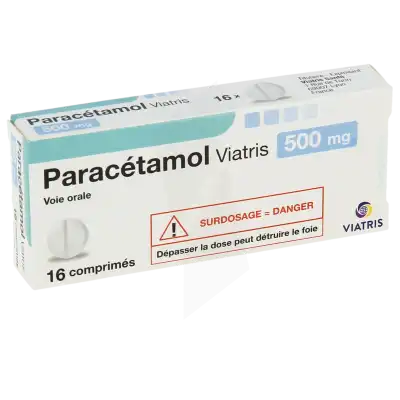 Paracetamol Viatris 500 Mg, Comprimé à Paris
