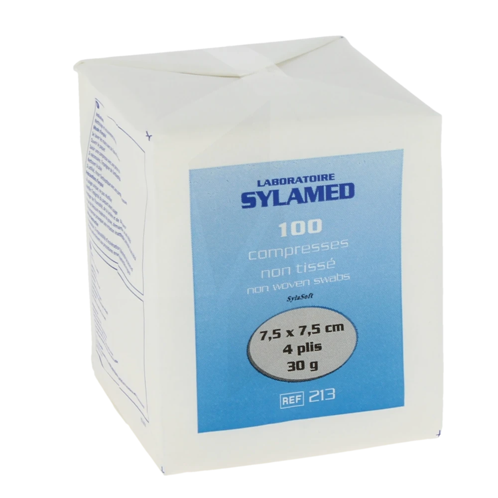 Sylamed Compr Non Stérile Non Tissée 30g/m2 7,5x7,5cm B/100
