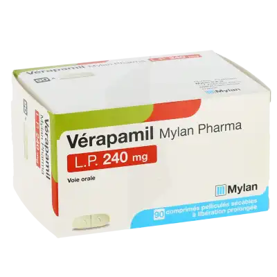 VERAPAMIL VIATRIS LP 240 mg, comprimé pelliculé sécable à libération prolongée