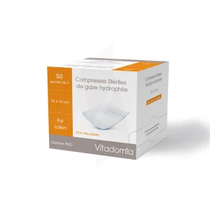 Vitadomia Compr St Gaze 10x10cm 50sach/2