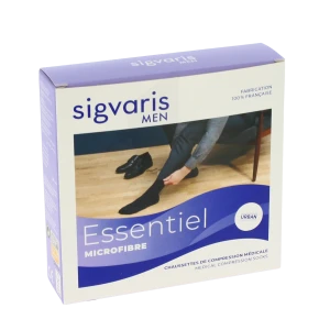 Sigvaris Essentiel Urban Microfibre Chaussette Morpho- Classe 2 Homme Noir Normal S