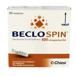 Beclospin 800 Microgrammes/2ml Suspension Pour Inhalation Par Nébuliseur