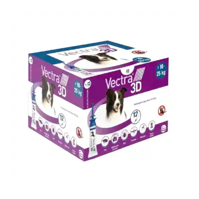 Vectra 3d Solution Spot-on Pour Chiens De 10-25 Kg, Solution Pour Spot-on à Lacanau