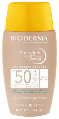 Bioderma Photoderm Nude Touch Minéral Spf50+ Crème Dorée Fl/40ml à Poitiers