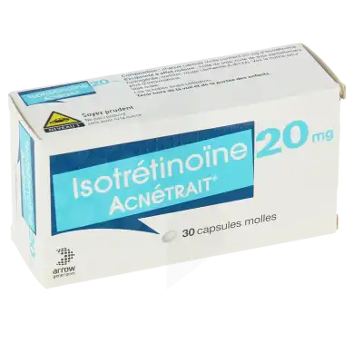 Isotretinoine Acnetrait 20 Mg, Capsule Molle à Bassens