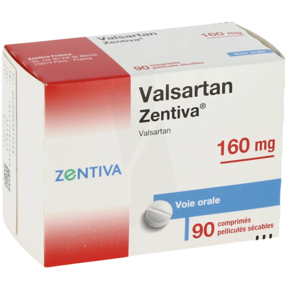 Valsartan Zentiva 160 Mg, Comprimé Pelliculé Sécable