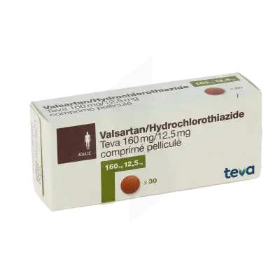 Valsartan/hydrochlorothiazide Teva 160 Mg/12,5 Mg, Comprimé Pelliculé à DIJON