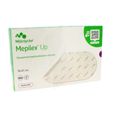 Mepilex Up Pans Hydroc Silic 10x21cm B/10 à LA-RIVIERE-DE-CORPS