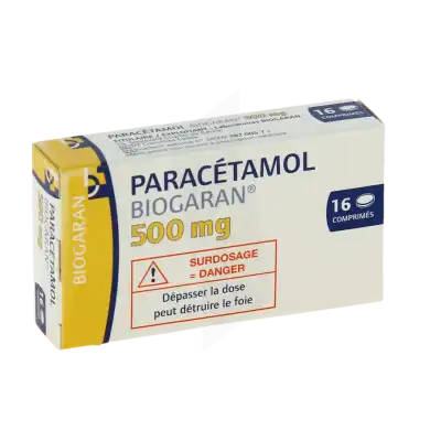 Paracetamol Biogaran 500 Mg, Comprimé à BU