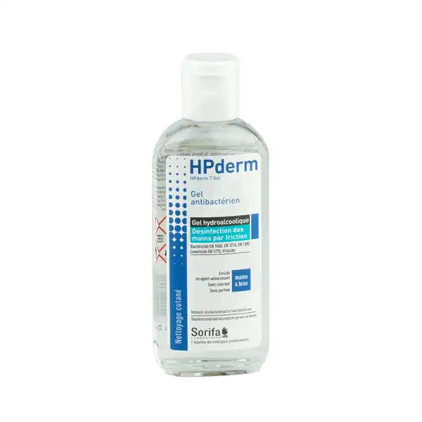 Hpderm® Gel Hydroalcoolique Désinfection Des Mains Par Friction Flacon Pompe 100ml