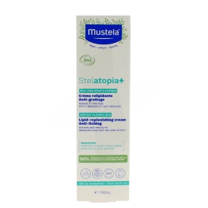Mustela Stelatopia + Crème Relipidante Anti-grattage à L’oléodistillat De Tournesol Et Au Bioécolia Bio 150 Ml