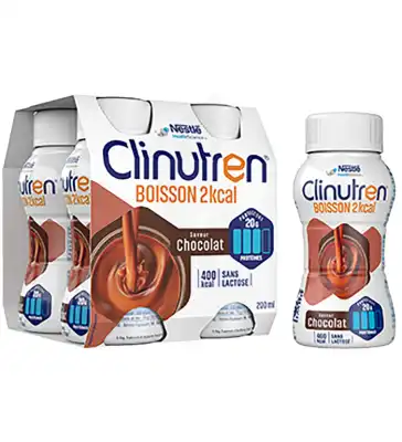 Clinutren Boisson 2 Kcal Nutriment Chocolat 4 Bouteilles/200ml à ANDERNOS-LES-BAINS