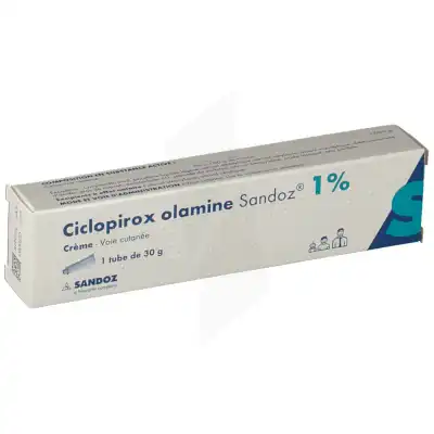 Ciclopirox Olamine Sandoz 1 %, Crème à LA TESTE DE BUCH