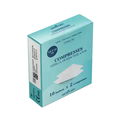 Santecare Compresse St N Tiss 7,5x7,5 10 Sachets De 2 à MIRAMONT-DE-GUYENNE